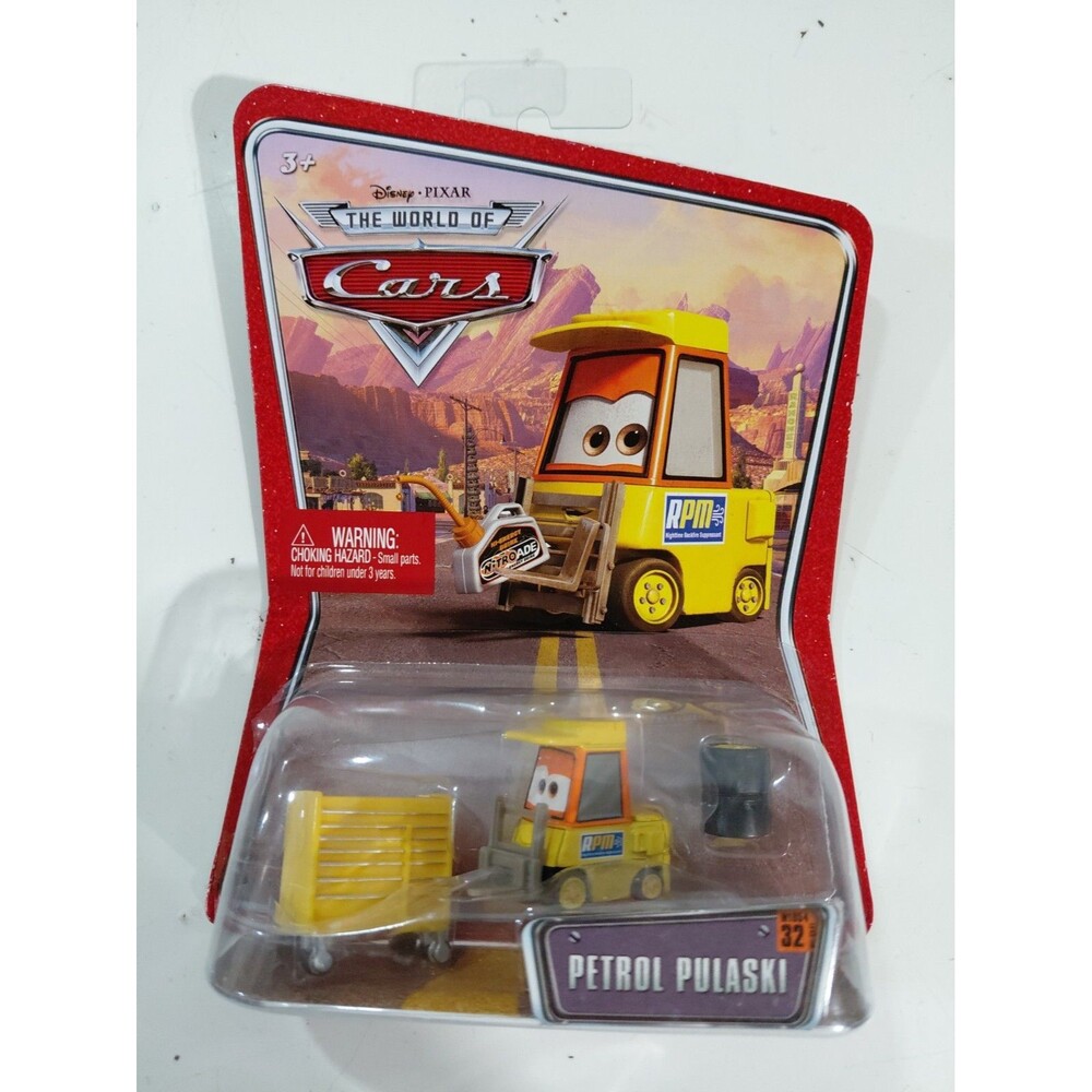 NIP Mattel 1:55 DieCast Disney World of Cars Petrol Pulaski Pit Crew Skid Steer